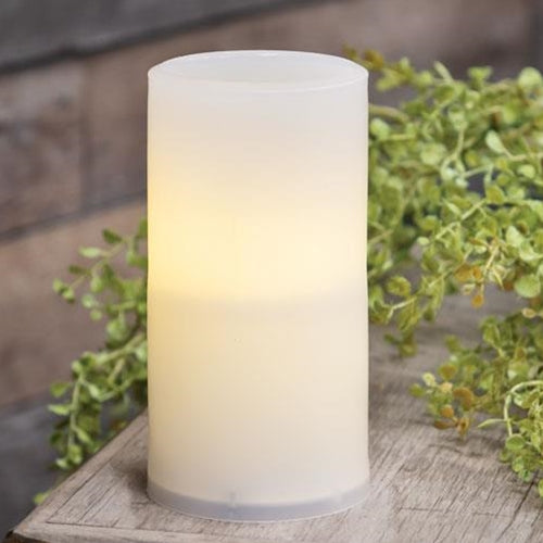 Warm Light White Timer Pillar Candle - 4 Size Options