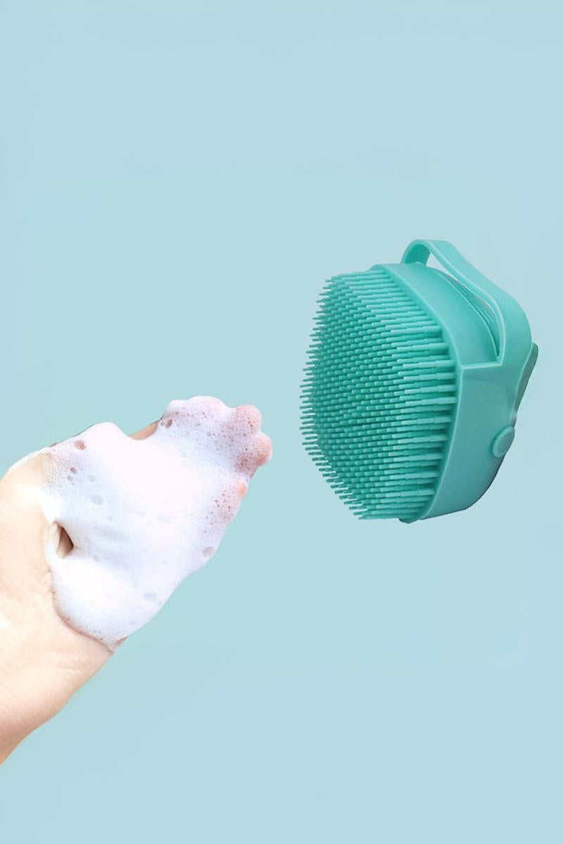 Pet Scrubber Bath Brush Shampoo Dispenser