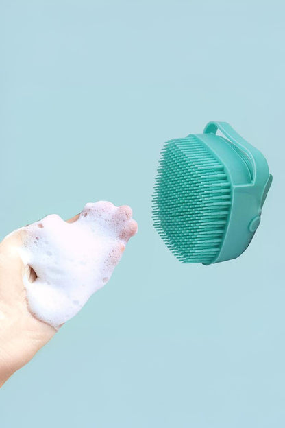 Pet Scrubber Bath Brush Shampoo Dispenser