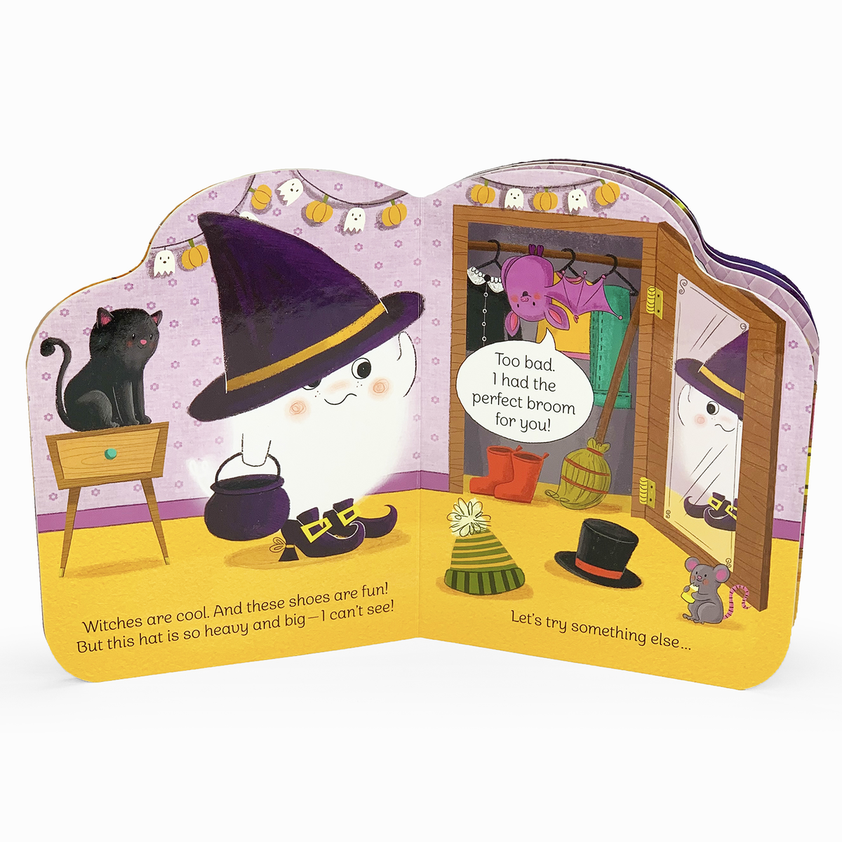 Funny Little Ghost Novelty Shaped Halloween Board Book - Children