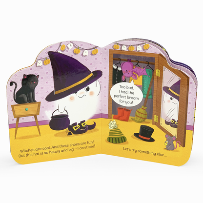 Funny Little Ghost Novelty Shaped Halloween Board Book - Children