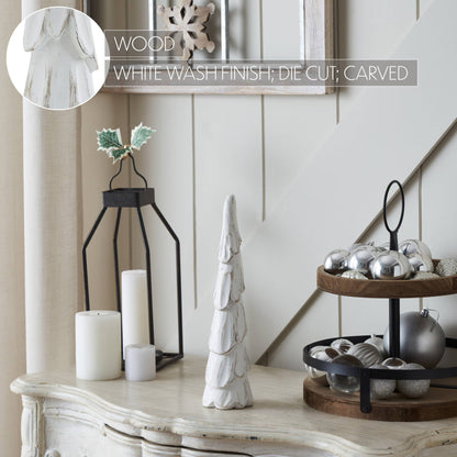 Distressed White Wooden Christmas Tree - 2 Sizes