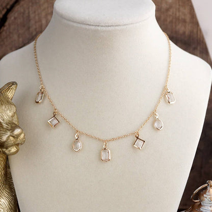 Crystal Drift Charm Necklace