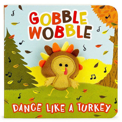 Gobble Wobble Thanksgiving Finger Puppet Board Book for Children