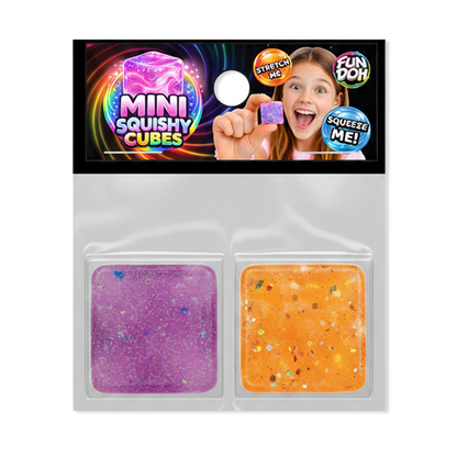 Fun Doh Mini Squishy Cube 2 Pack - Assorted Colors