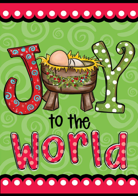 Joy To The World Christmas Vinyl Garden Flag