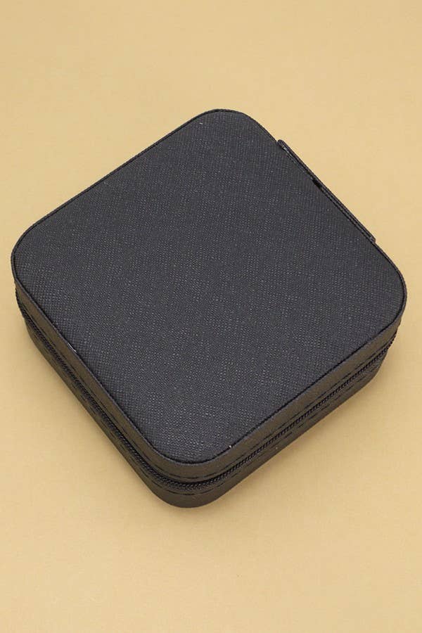 Solid Color Travel Jewelry Organizer Case