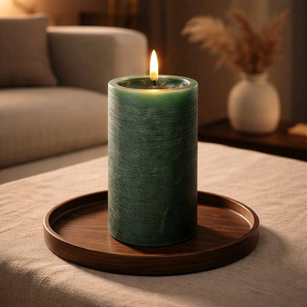 Melted Realistic Flame LED Flameless Candle - Cream, Green or Red