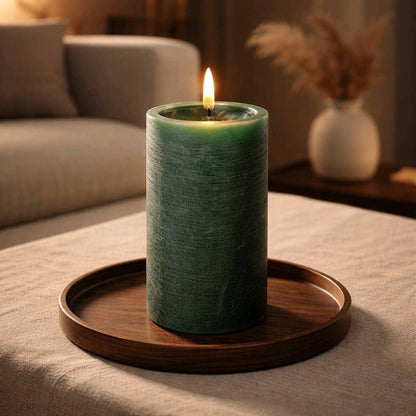 Melted Realistic Flame LED Flameless Candle - Cream, Green or Red