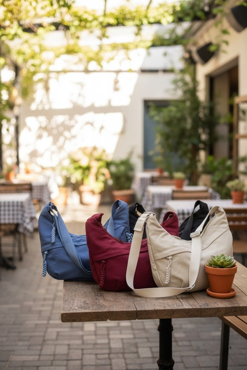 Large Crescent Crossbody Bag - Color Options