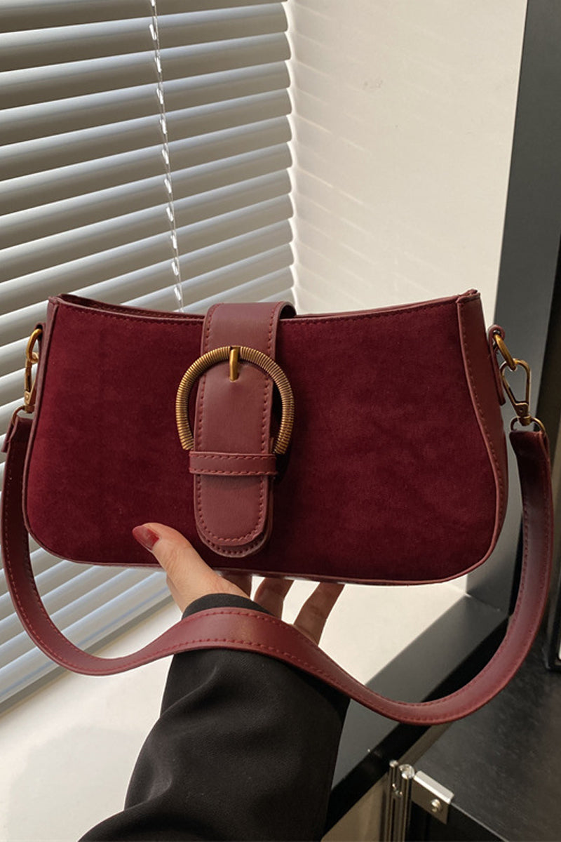 Elegant Suede Buckle Bag