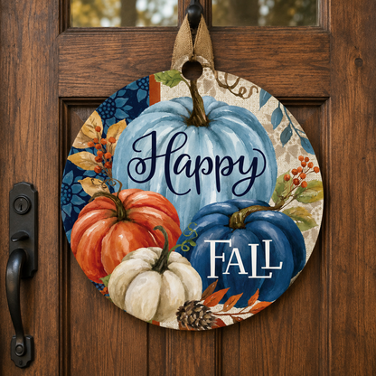 Pumpkin Blues Fall Door Hanger
