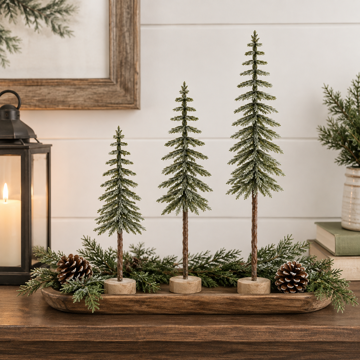 Sugar Plum Frosted Mini Pine Tree - 3 Sizes
