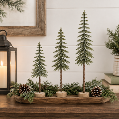 Sugar Plum Frosted Mini Pine Tree - 3 Sizes