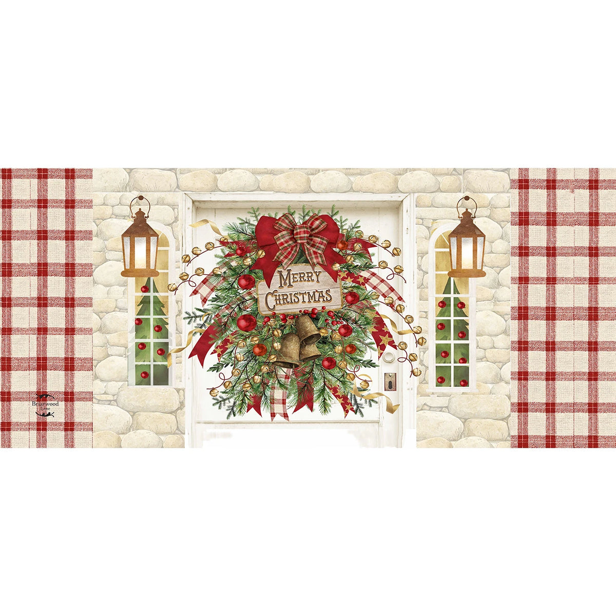 Holiday Door Swag Mini Mat - Fits Sassafras Doormat Base Tray