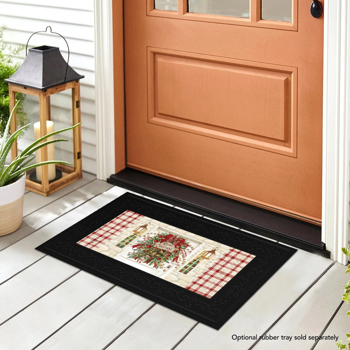 Holiday Door Swag Mini Mat - Fits Sassafras Doormat Base Tray
