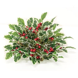 Mini Holly Leaves & Berries Half Sphere - 10"