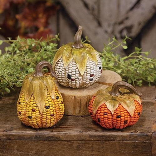 Mini Corn Cob Pumpkin Decor