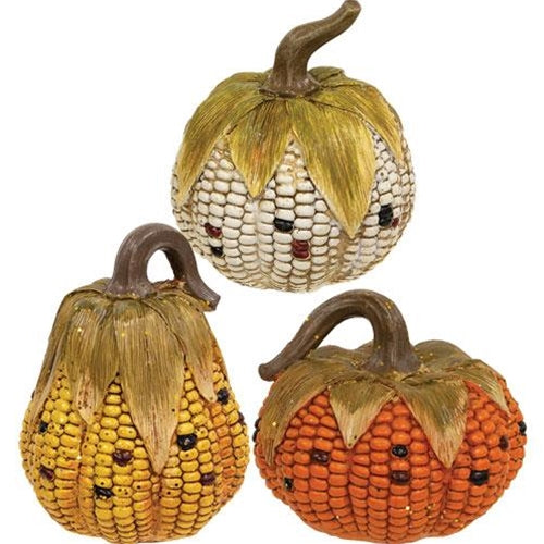 Mini Corn Cob Pumpkin Decor