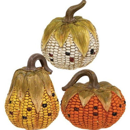Mini Corn Cob Pumpkin Decor