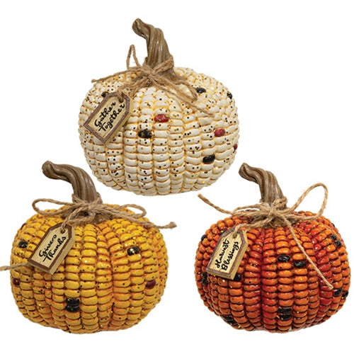 Resin Harvest Words Corn Pumpkin - 3 Color Options