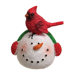 Resin Snowman Head with Cardinal - 3 Styles
