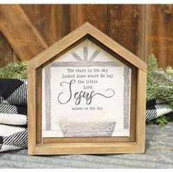 Little Lord Jesus Asleep on the Hay  - Nativity Framed Art Creche