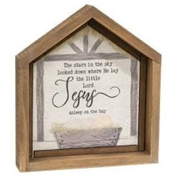 Little Lord Jesus Asleep on the Hay  - Nativity Framed Art Creche