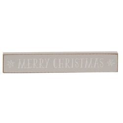 Snowflake Mini Stick Sign - 3 Options, Merry Christmas, Believe or Peace & Joy