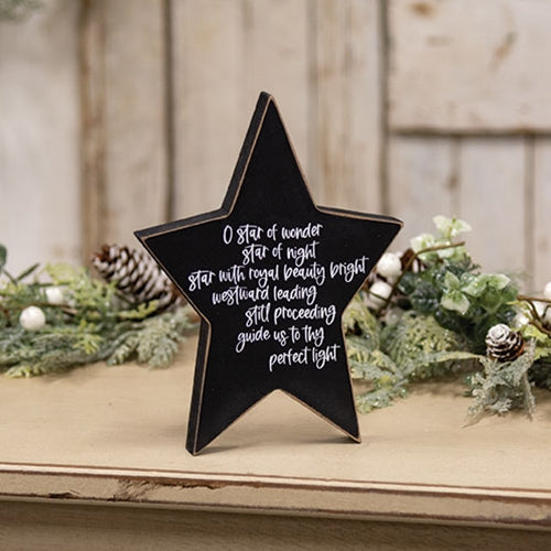 Star Of Wonder Chunky Star Sitter Sign