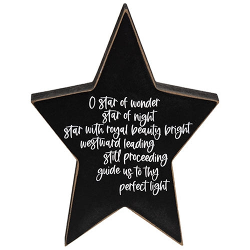 Star Of Wonder Chunky Star Sitter Sign