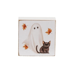 Welcome Scaredy Cats Mini Block Sign