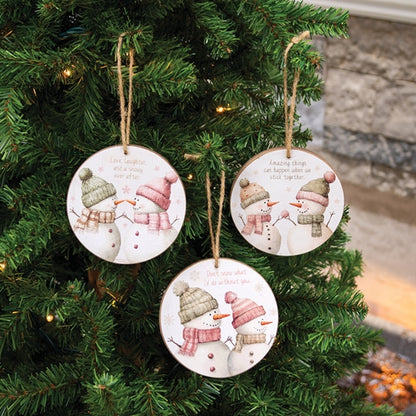 Snowy Ever After Snowman Ornaments - 3 Options