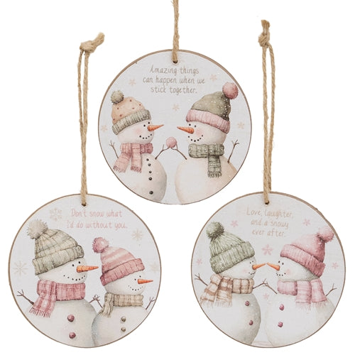 Snowy Ever After Snowman Ornaments - 3 Options