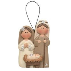 Neutral Chirstmas Nativity Ornament
