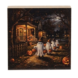 Spooky Friends Night Out Mini Block Sign