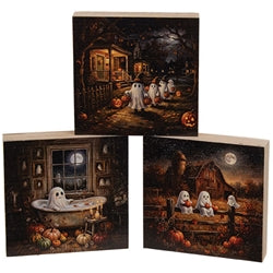 Spooky Friends Night Out Mini Block Sign