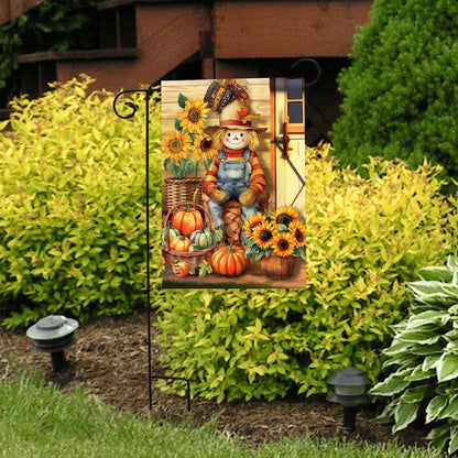 Country Scarecrow Garden Flag