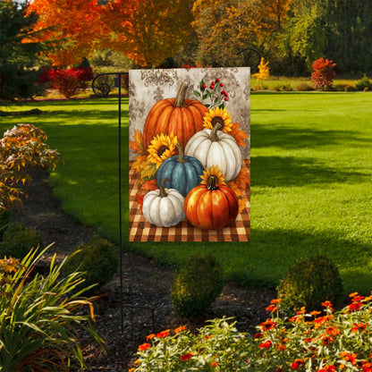 Pumpkin Harvest Fall Garden Flag