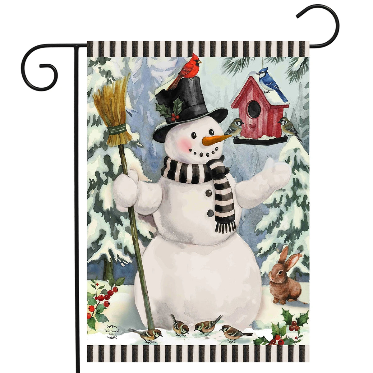 Winter Welcome Snowman Garden Flag