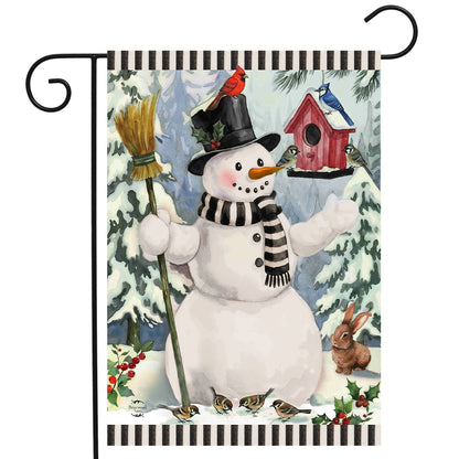 Winter Welcome Snowman Garden Flag