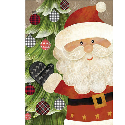 Jolly Welcome Santa Garden Flag