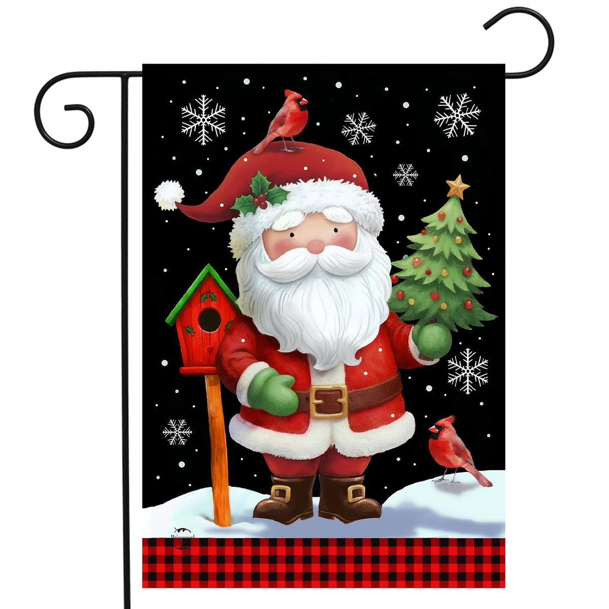Festive Jolly Santa Garden Flag