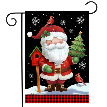 Festive Jolly Santa Garden Flag