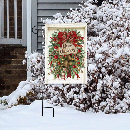 Holiday Door Swag Merry Christmas Garden Flag