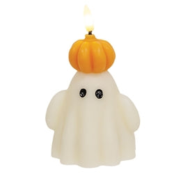 Little Ghost and Pumpkin LED Timer Candle - Flameless