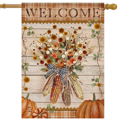 Autumn Corn House Flag