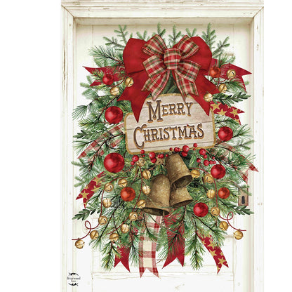 Holiday Door Swag Merry Christmas House Flag