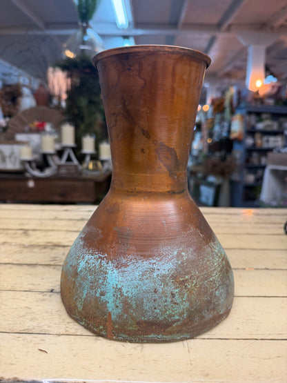 Two Tone Patina Copper Vase - 4 Sizes