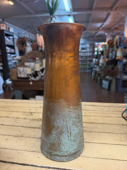 Two Tone Patina Copper Vase - 4 Sizes